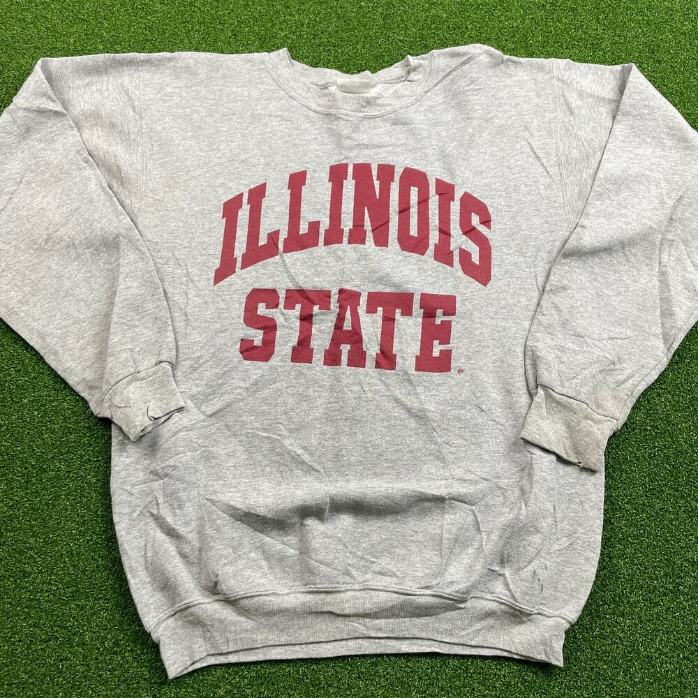 Vintage C Port and Company Gray Illinois State University Sweatshirt Sz S